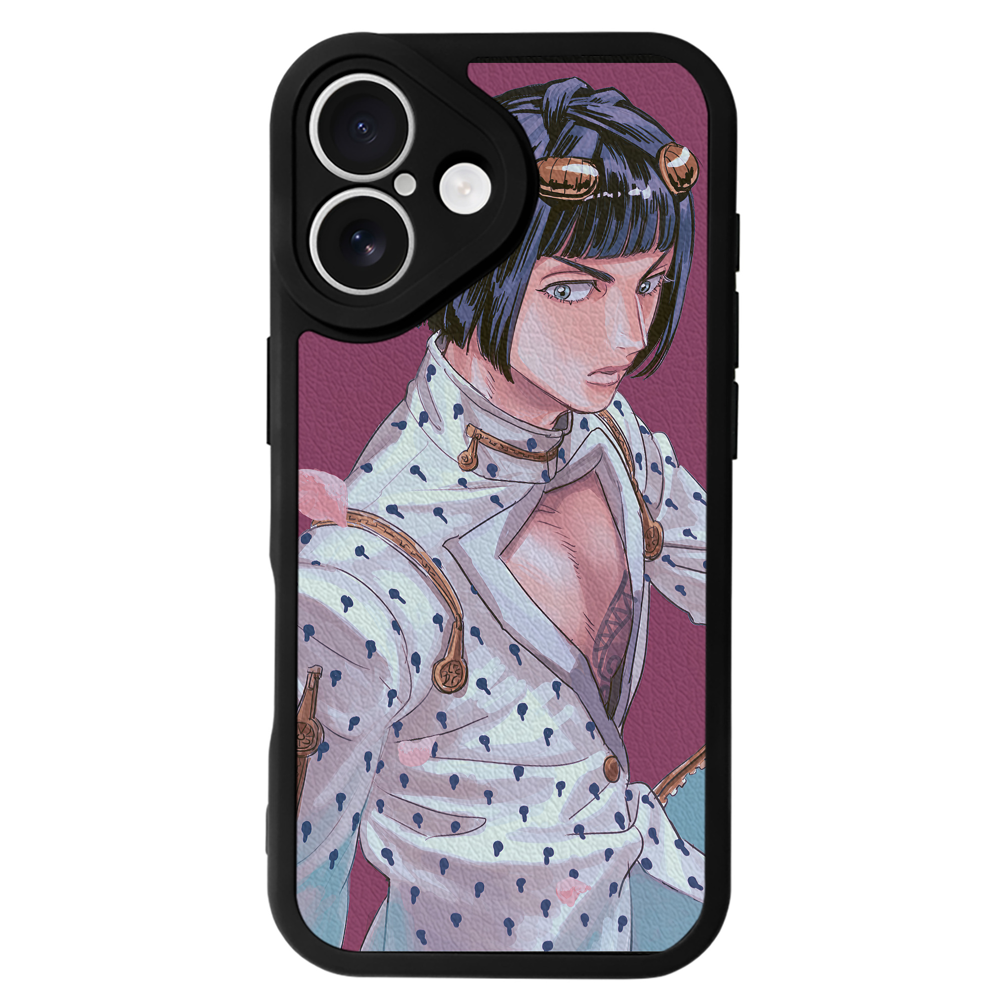 （画像用） ジョジョの奇妙な冒険 JoJo's Bizarre Adventure 【iPhone 16シリーズ対応】シリコンスマホケース（レザー調） 材質：シリコン